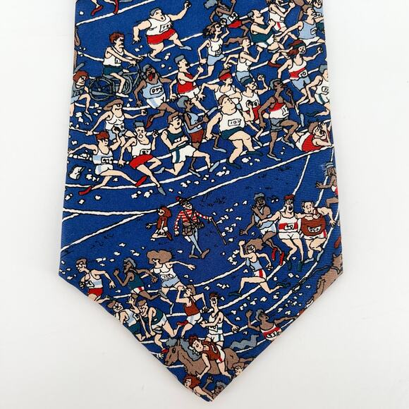 90s Where’s Waldo neck tie marathon runners 1990s vintage - Picture 2 of 7